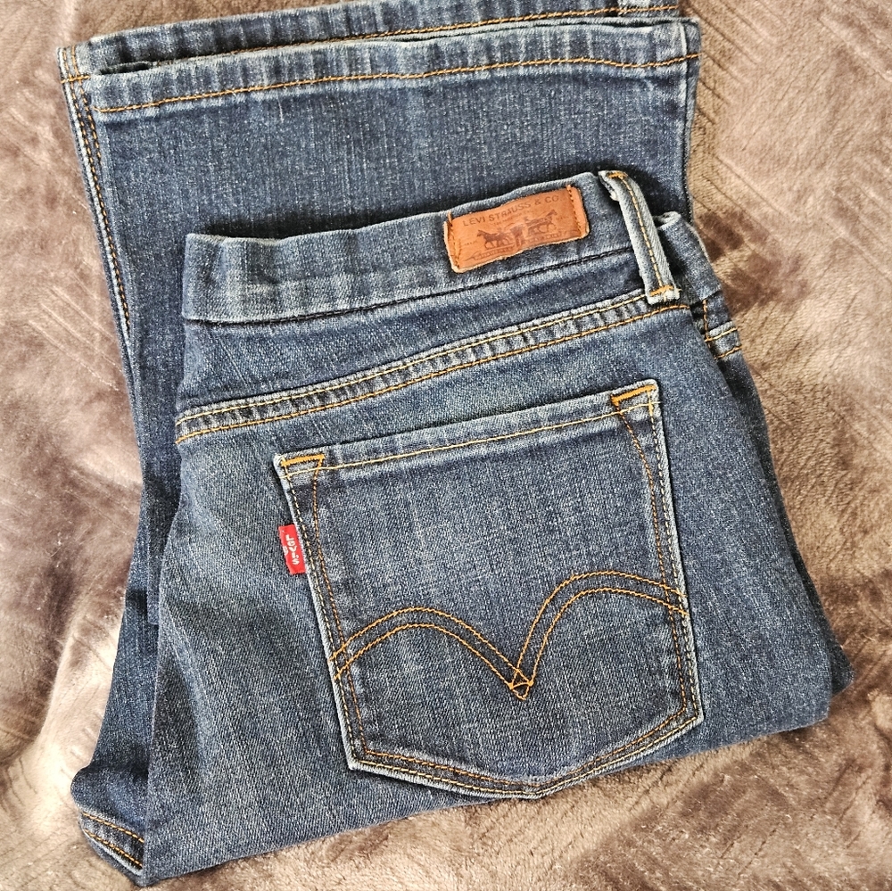 Levi's 'The Original Jean' Ultra Low Boot 422 ~ Junior Size 11 Medium Wash Blue